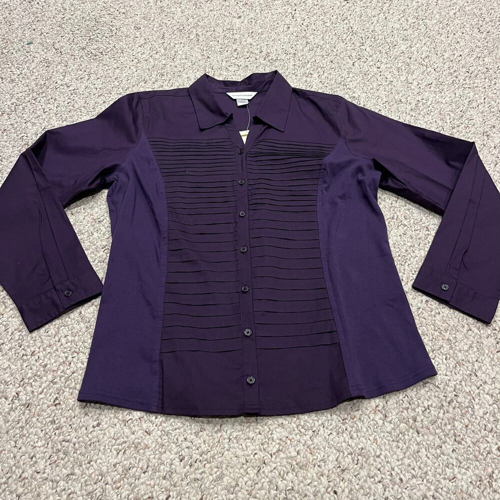 NWT Christopher & Banks Button Front Long Sleeve … - image 1